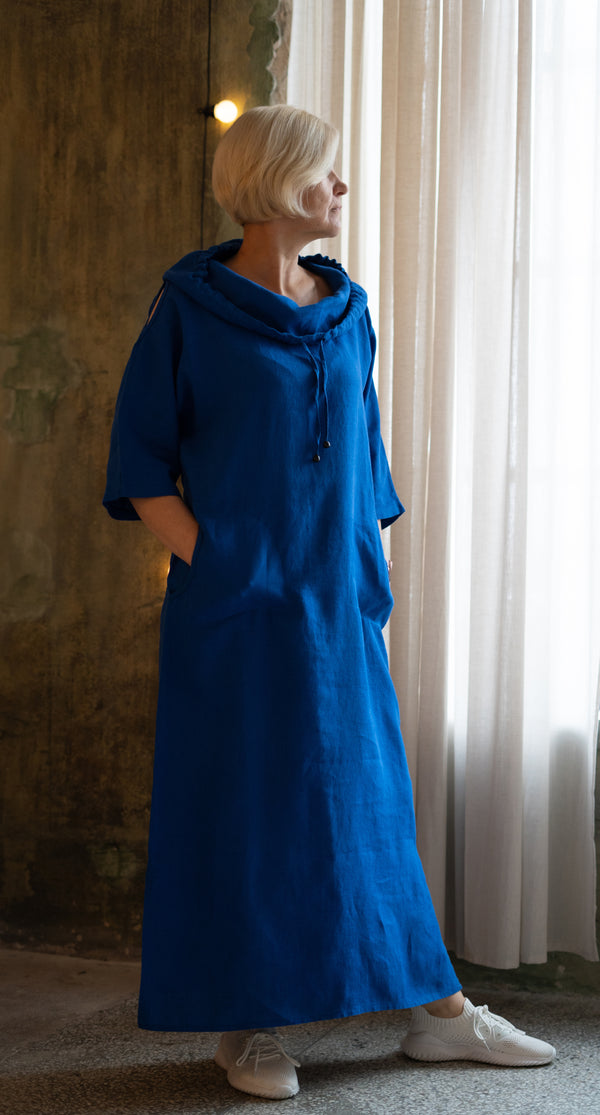 Linen kaftan dress