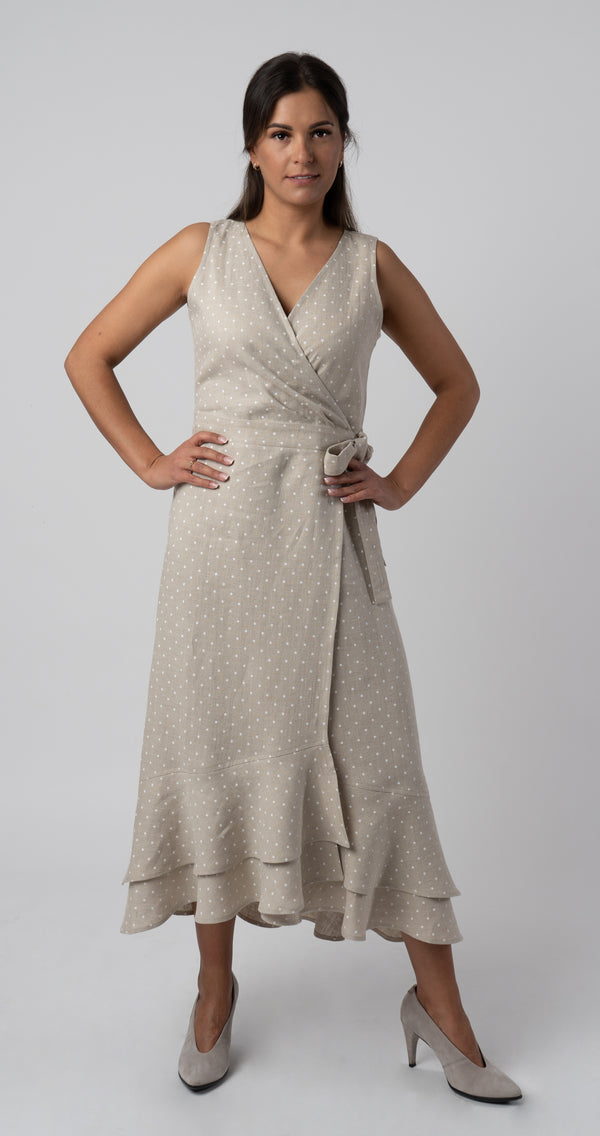 Linen wrap dress