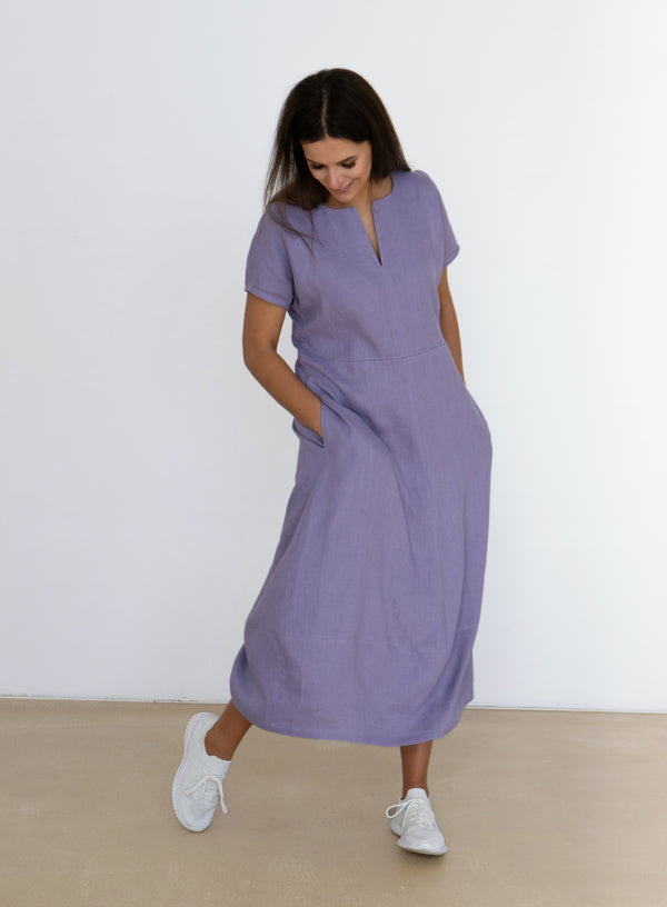 Plus size maxi dress with pockets